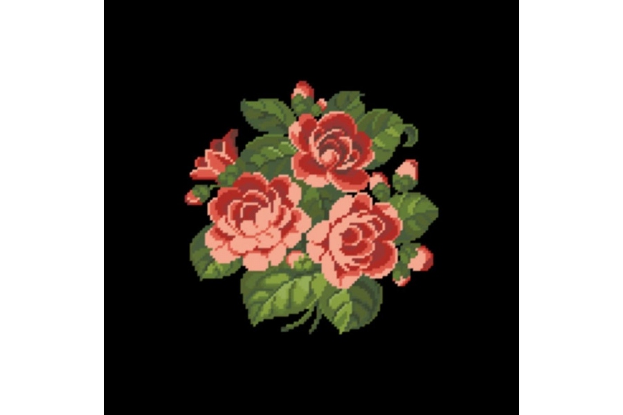 Дизайн (схема для вишивання) "Bouquet of roses (Букет коралових троянд)" EP029